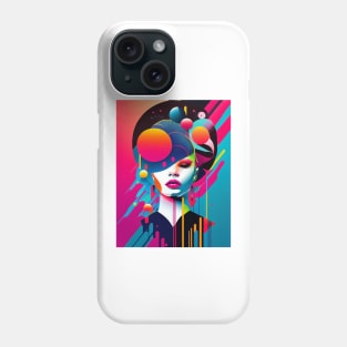 Abstract pop art style woman portrait Phone Case