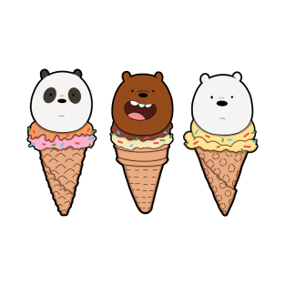 "We bare bears" in icecream T-Shirt