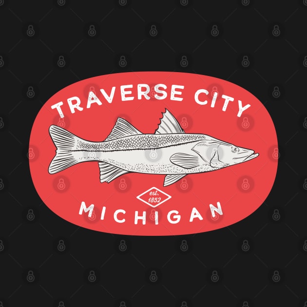 Traverse City Michigan Fishing by Eureka Shirts