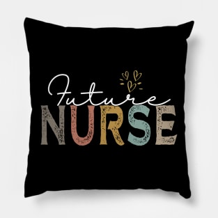 Retro Future Nurse Nursing School Student Nurse In Progress Pillow