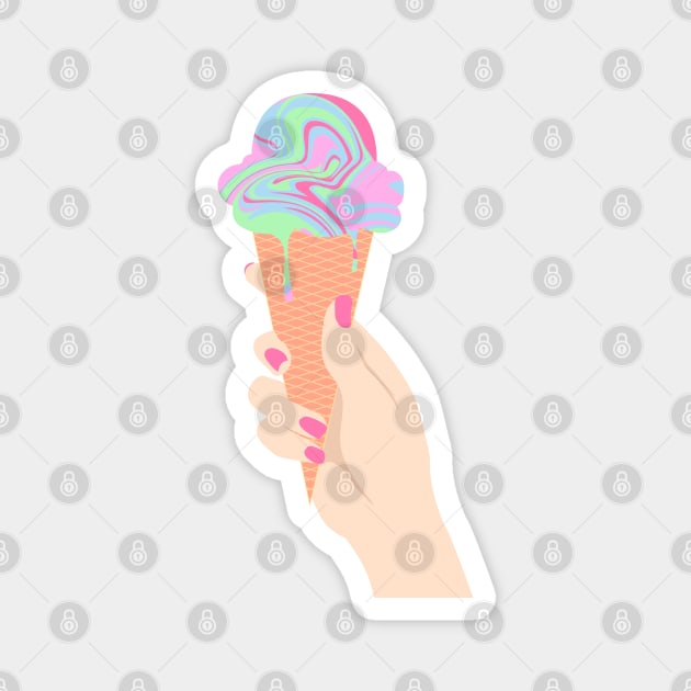 Acid Ice Cream Magnet by Cider Printables