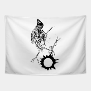 Little Bird (black) Tapestry