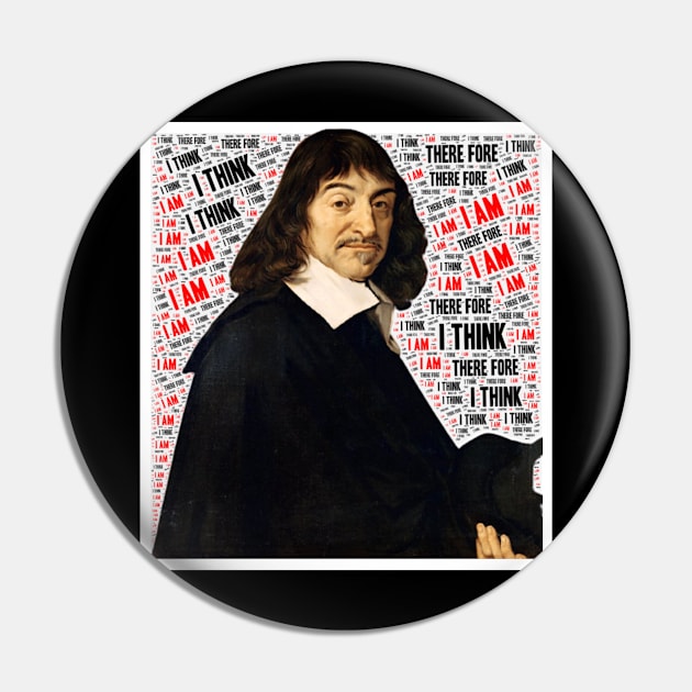 Cool Descartes Quote Design Typography Pin by Wollvie