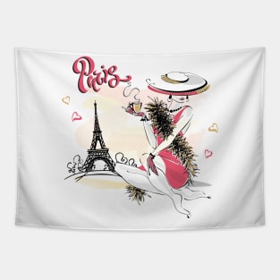 Eiffel Tower Paris Vintage I Love Paris France Tapestry