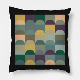 Semicircle Nordic Retro Vintage Abstract Pattern Pillow