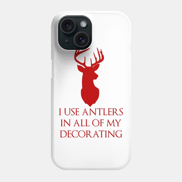 Antlers Red Phone Case by SugaredInk