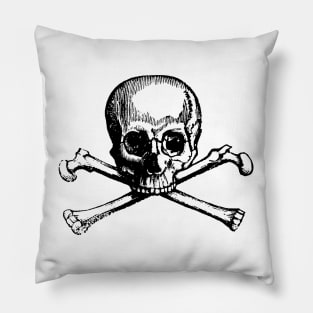 Pirate Skull and Crossbones in black - AVAST! Pillow