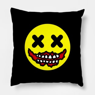 Ripped Mouth Smiley Pillow