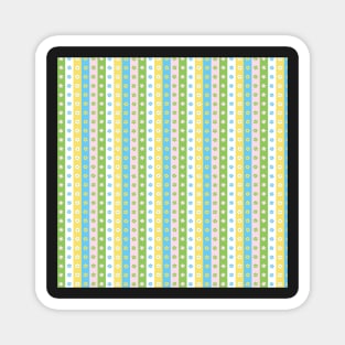 RETRO STRIPE FLORALS Magnet