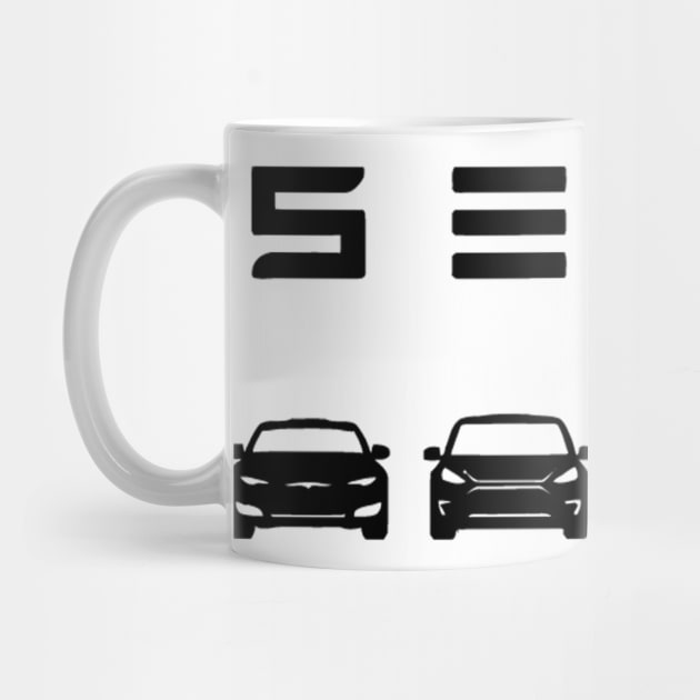 Tesla Model S Black Coffee Mug