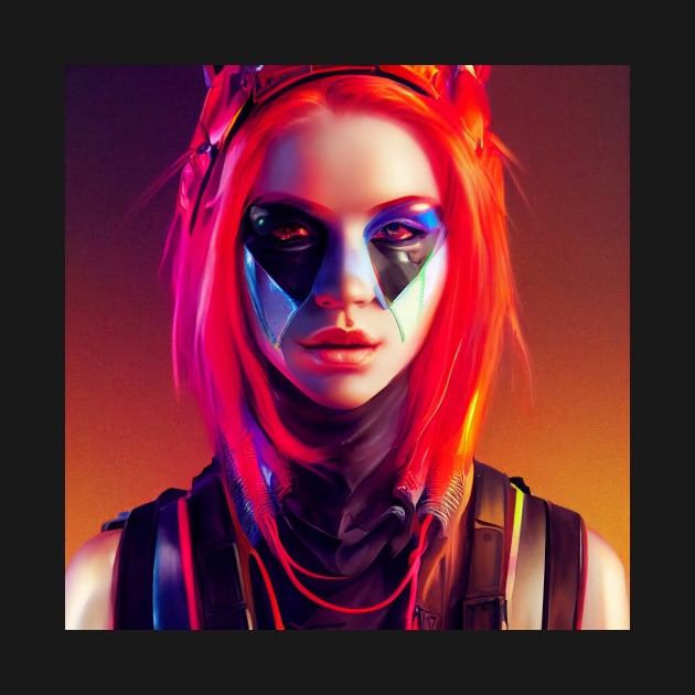 Colorful Cybergoth Woman by The Multiverse is Female