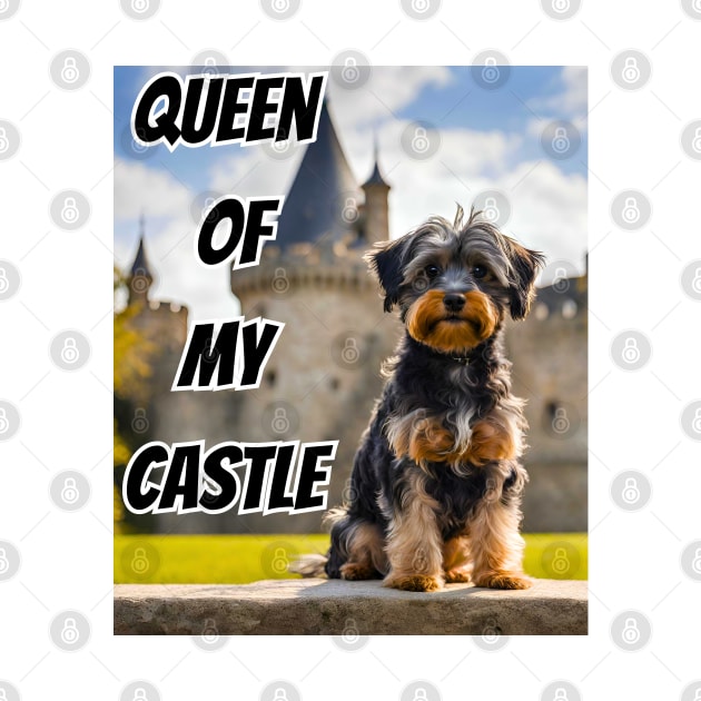 Queen of My Castle Yorkipoo by Doodle and Things