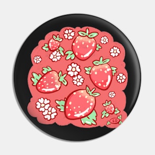 Strawberries and Blossoms - Berry Pin