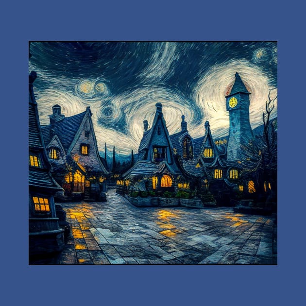 Starry Night Over Hogsmeade Village by Grassroots Green