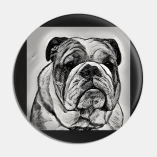 British Bulldog, Traditional Bulldog Art Pin