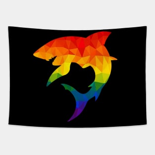 Shark Rainbow Tapestry