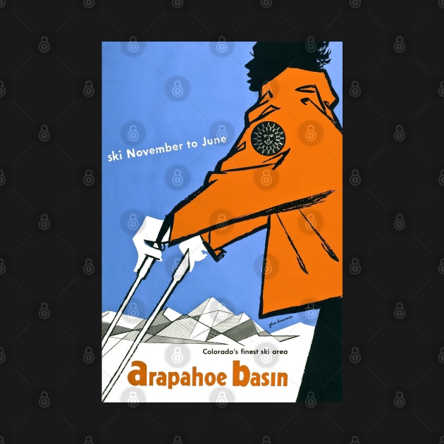 Arapahoe Basin, ski poster by BokeeLee