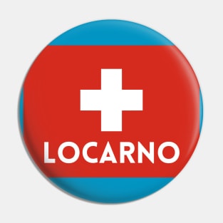 Locarno City in Swiss Flag Pin