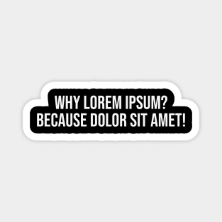 Funny lorem ipsum typography Magnet