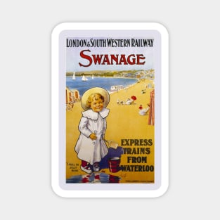 Vintage Travel Poster - Swanage England Magnet