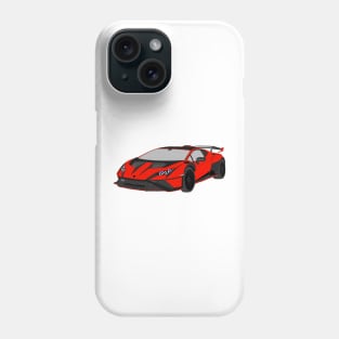 Lamborghini Huracan STO Selfmade car RED/BLACK Phone Case