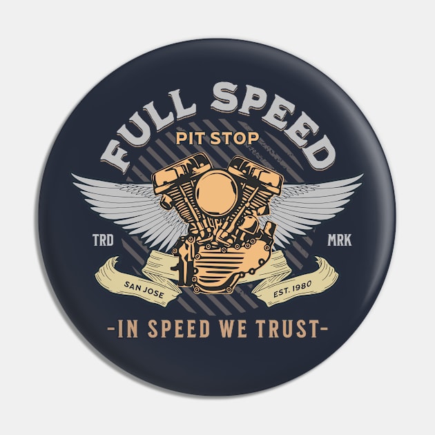 Gas Garage Full Speed Pin by bert englefield 