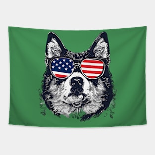 American 4th July Dog #5 Tapestry