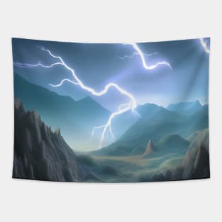 Angry Lightening Tapestry