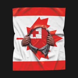 Tonga Flag Canadian Flag Ripped - Gift for Togan From Tonga T-Shirt