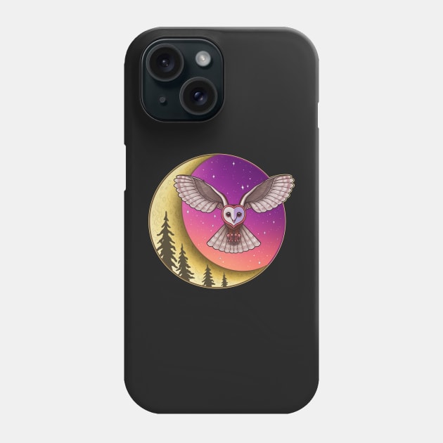 Barn Owl Night Phone Case by Robbgoblin