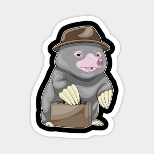 Mole Businessman Briefcase Magnet