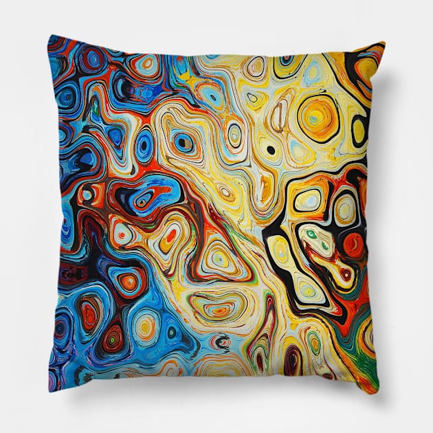 Cool Pattern Neck Gator Swirly Colors Pattern Pillow by DANPUBLIC