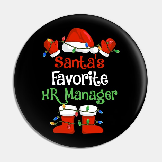 Santa's Favorite HR Manager Funny Christmas Pajamas Pin by cloverbozic2259lda