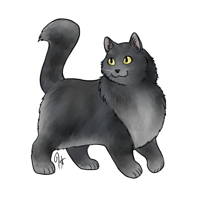 Cat - Turkish Angora - Smoke by Jen's Dogs Custom Gifts and Designs