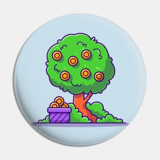 Money Tree Cartoon Pin