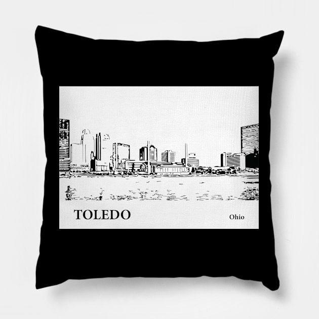 Toledo - Ohio Pillow by Lakeric