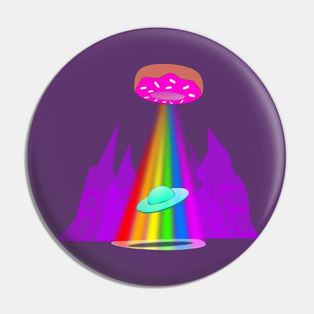 Rainbow Donut UFO Mountains Inspiration Pin by lifeisfunny