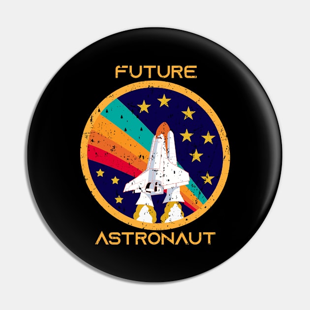 Future Astronaut Space Rocket Ship Vintage Gift Pin by HeroGifts