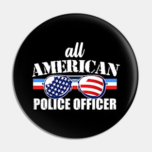 All American Police Officer Pin