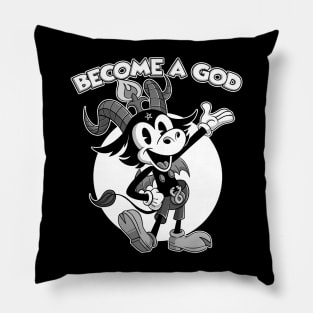 Became a God Kawaii Cute Baphomet Lucifer Cartoon Blackcraft Pillow