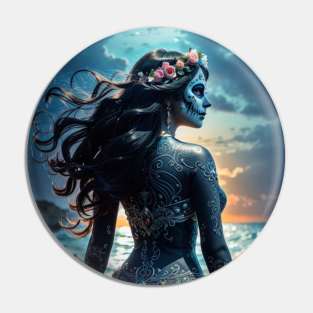 La Senora Muerte Mermaid Pin