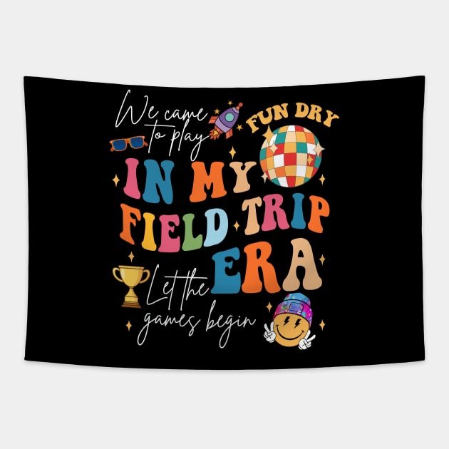 In My Field Trip Era, Retro Field Day 2024 Tapestry by artbyGreen