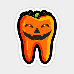 Dentists Tooth Pumpkin Halloween Magnet