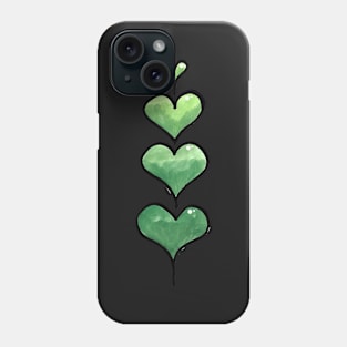 Green Heart Phone Case