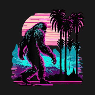 Bigfoot Sasquatch Cool Yeti Vaporwave T-Shirt