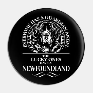 Newfoundland Dog Guardian Angel dog saying Pin