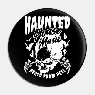 HOUSE MUSIC - Haunted House From Hell (White) Pin