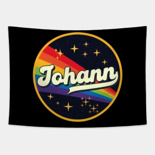 Johann // Rainbow In Space Vintage Style Tapestry