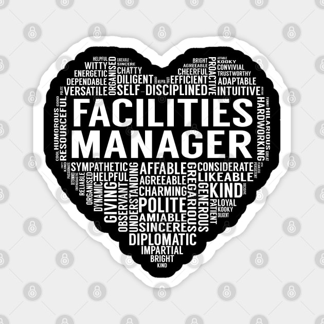 Facilities Manager Heart Magnet by LotusTee