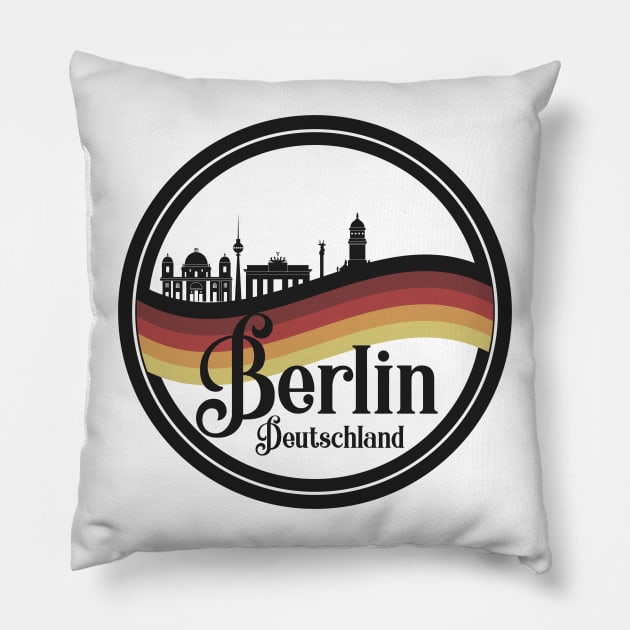 Berlin City Pillow by CTShirts